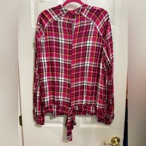 Plaid Pink Women's Top